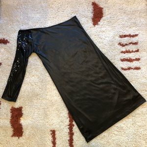 Bedo Femme embellished one- shoulder dress